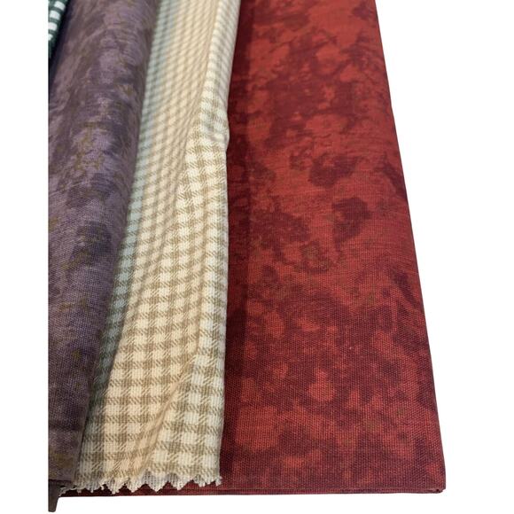 Mill Creek Fabrics Multi Color Fabric Lot Green Brown Purple Red Beige Blue - Picture 1 of 12
